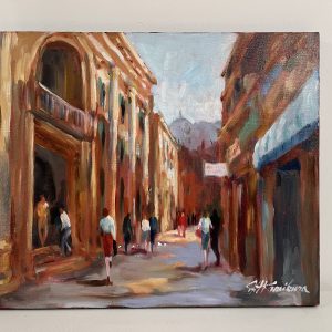 Oil Painting on Canvas by Joyce Kamikura Title: Red Skirt