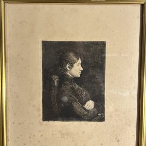 Etching on Paper by German Artist Su Fette Halten 1884
