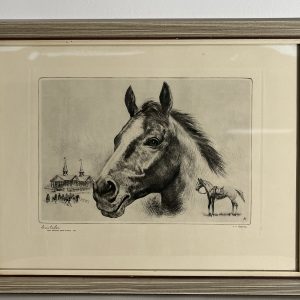 Etching by R.H. Palenske Title: Kentucky Derby Winner