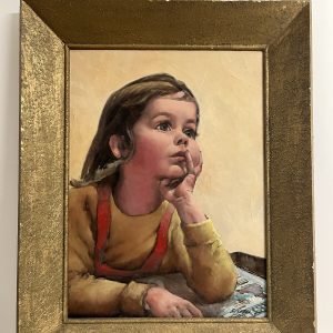 Oil Painting on Board by Geraldine Bushell Title: Child