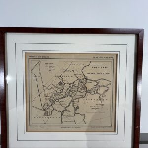 Print of a Map of Province Zuid Holland