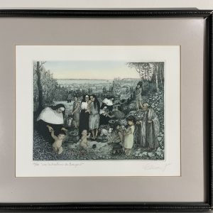 Etching on Paper by Lisette Charest Title: Sur Les Hauteurs de Beauport