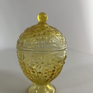 Yellow Sugar Glass Bowl by Avon