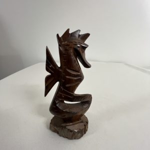 Sea Horse Sculpture in Iron Wood