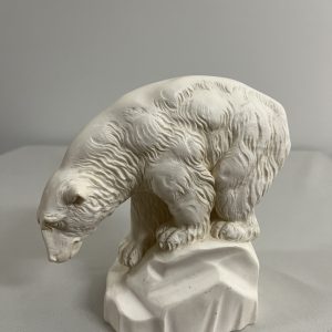 Lithe Stone Polar Bear Sculpture