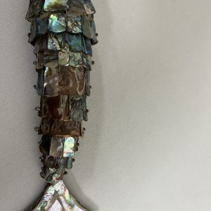 Mexican Silver Mother of Pearl Bottle Opener - Needs Repair