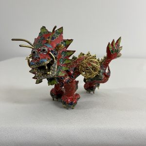 Chinese Cloisomme Dragon Sculpture