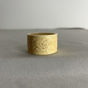 Chinese Napkin Ring in Bovine Elephant Bone