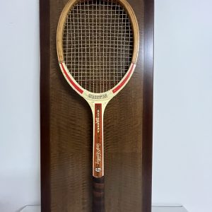 Martin Coolt Stohlleug Vintage Tennis Racket With Autograph and Panel