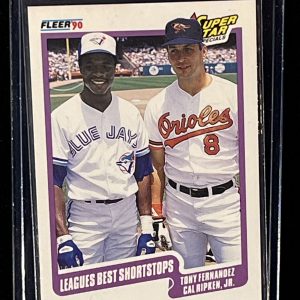 Tony Fernandez Cal Ripken Jr 1990 Fleer 634 Near Mint