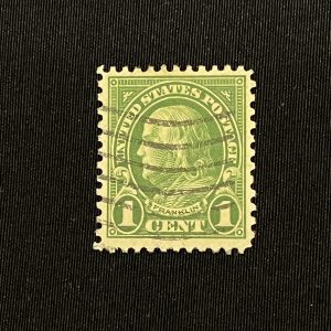 Stamp Light Green 1 Cent Franklin