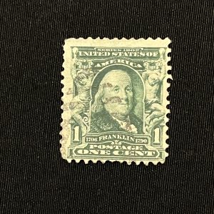 Used Stamp 1 Cent Franklin