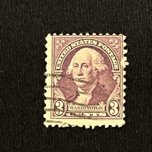 Used Stamp 3 Cent Purple Violet Washington