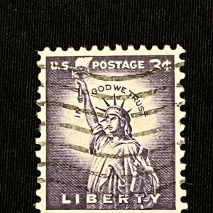 Stamp Blue 3 Cent Liberty