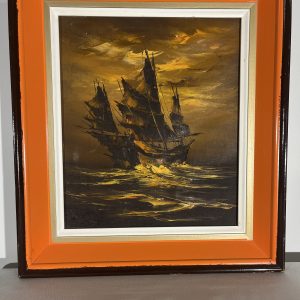 Oil Painting on Canvas by Lui Kwan Hung Title: Junk Boat